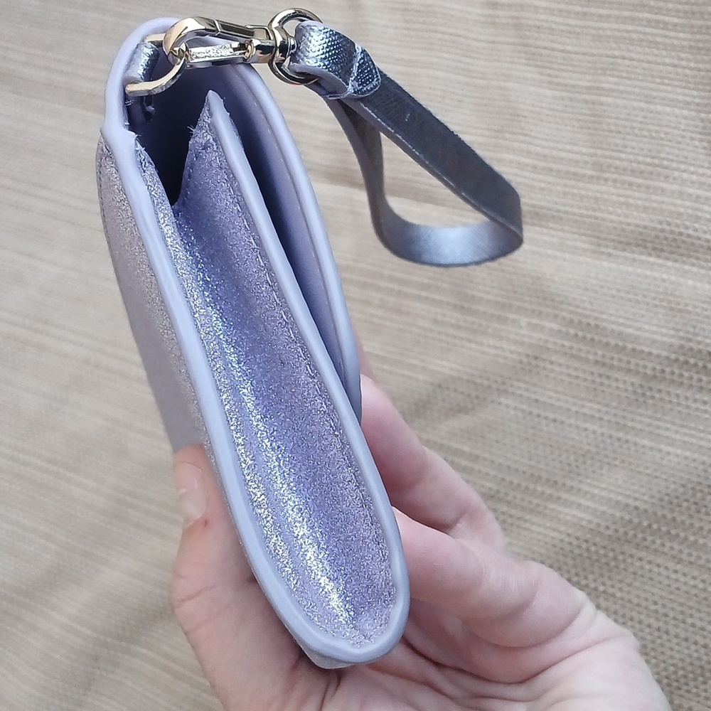 Kate Spade Glitter Sparkling Purple Wallet Wristlet - Picture 15 of 15